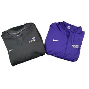 LOT OF 2 Nike Men's JMU 4XL Duke Club Crewneck & 1/4 Zip Windbreaker SEE DESCRIP